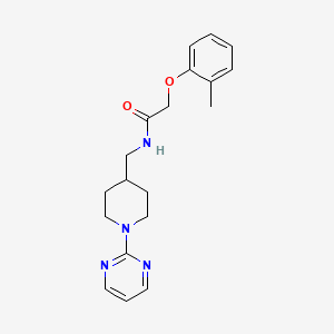 molecular formula C19H24N4O2 B2658361 N-((1-(pyrimidin-2-yl)piperidin-4-yl)methyl)-2-(o-tolyloxy)acetamide CAS No. 1235202-51-3