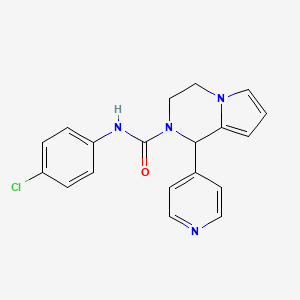 molecular formula C19H17ClN4O B2658367 N-(4-chlorophenyl)-1-(pyridin-4-yl)-3,4-dihydropyrrolo[1,2-a]pyrazine-2(1H)-carboxamide CAS No. 899751-04-3
