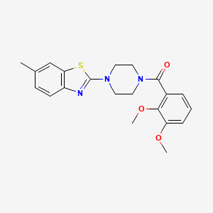 molecular formula C21H23N3O3S B2658369 (2,3-二甲氧基苯基)(4-(6-甲基苯并[d]噻唑-2-基)哌嗪-1-基)甲酮 CAS No. 897467-93-5