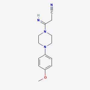 molecular formula C14H18N4O B2658372 3-Imino-3-[4-(4-methoxyphenyl)piperazin-1-yl]propanenitrile CAS No. 338396-63-7