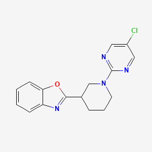 molecular formula C16H15ClN4O B2658382 2-[1-(5-Chloropyrimidin-2-yl)piperidin-3-yl]-1,3-benzoxazole CAS No. 2327208-15-9