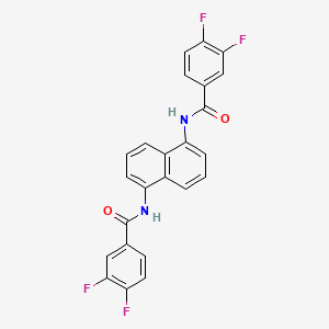 molecular formula C24H14F4N2O2 B2658385 N-[5-[(3,4-difluorobenzoyl)amino]naphthalen-1-yl]-3,4-difluorobenzamide CAS No. 328118-45-2