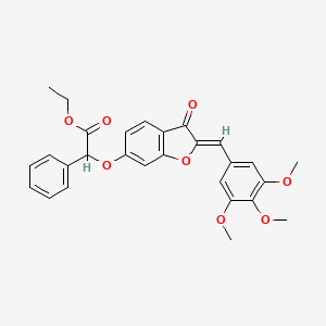 (Z)-ethyl 2-((3-oxo-2-(3,4,5-trimethoxybenzylidene)-2,3-dihydrobenzofuran-6-yl)oxy)-2-phenylacetate