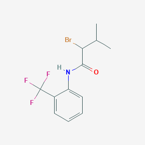 molecular formula C12H13BrF3NO B2658392 2-bromo-3-methyl-N-[2-(trifluoromethyl)phenyl]butanamide CAS No. 1016529-40-0