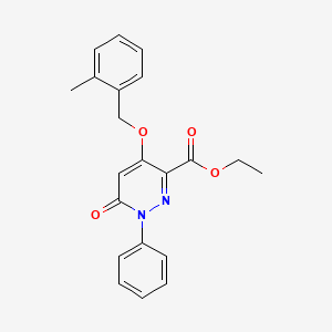 Ethyl 4-((2-methylbenzyl)oxy)-6-oxo-1-phenyl-1,6-dihydropyridazine-3-carboxylate