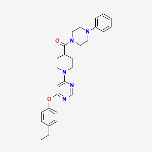 4-(4-Ethylphenoxy)-6-{4-[(4-phenylpiperazin-1-yl)carbonyl]piperidin-1-yl}pyrimidine