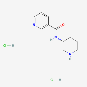 molecular formula C11H17Cl2N3O B2658398 (R)-N-(Piperidin-3-yl)nicotinamide dihydrochloride CAS No. 1286208-52-3
