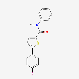 molecular formula C18H14FNOS B2658407 5-(4-fluorophenyl)-N-methyl-N-phenylthiophene-2-carboxamide CAS No. 338794-09-5