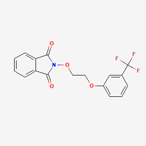 molecular formula C17H12F3NO4 B2658408 2-{2-[3-(trifluoromethyl)phenoxy]ethoxy}-1H-isoindole-1,3(2H)-dione CAS No. 113211-14-6