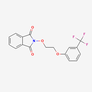 molecular formula C17H12F3NO4 B2658408 2-{2-[3-(三氟甲基)苯氧基]乙氧基}-1H-异吲哚-1,3(2H)-二酮 CAS No. 113211-14-6