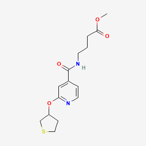 molecular formula C15H20N2O4S B2658430 Methyl 4-(2-((tetrahydrothiophen-3-yl)oxy)isonicotinamido)butanoate CAS No. 2034430-31-2