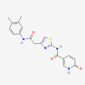 N-(4-(2-((3,4-dimethylphenyl)amino)-2-oxoethyl)thiazol-2-yl)-6-oxo-1,6-dihydropyridine-3-carboxamide