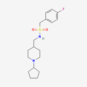 N-((1-cyclopentylpiperidin-4-yl)methyl)-1-(4-fluorophenyl)methanesulfonamide