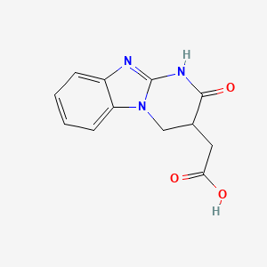 molecular formula C12H11N3O3 B2658470 (2-氧代-1,2,3,4-四氢嘧啶并[1,2-a]苯并咪唑-3-基)乙酸 CAS No. 1030553-73-1