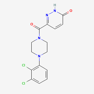 molecular formula C15H14Cl2N4O2 B2658475 6-(4-(2,3-dichlorophenyl)piperazine-1-carbonyl)pyridazin-3(2H)-one CAS No. 2195881-66-2