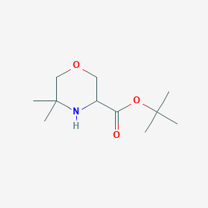 molecular formula C11H21NO3 B2658483 Tert-butyl 5,5-dimethylmorpholine-3-carboxylate CAS No. 2248258-84-4