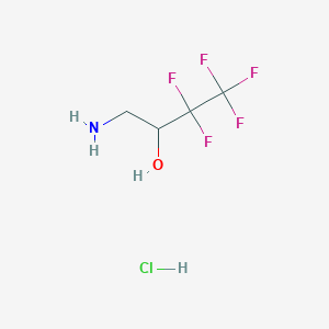 molecular formula C4H7ClF5NO B2658484 1-Amino-3,3,4,4,4-pentafluorobutan-2-ol hydrochloride CAS No. 2094621-72-2
