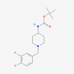 molecular formula C17H24F2N2O2 B2658489 叔丁基1-(3,4-二氟苄基)哌啶-4-基氨基甲酸酯 CAS No. 328083-90-5