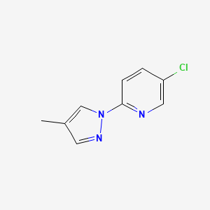 molecular formula C9H8ClN3 B2658496 5-Chloro-2-(4-methylpyrazol-1-yl)pyridine CAS No. 1492406-23-1