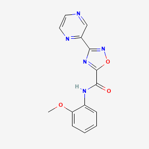 molecular formula C14H11N5O3 B2658501 N-(2-甲氧基苯基)-3-(吡嗪-2-基)-1,2,4-恶二唑-5-甲酰胺 CAS No. 1219902-55-2