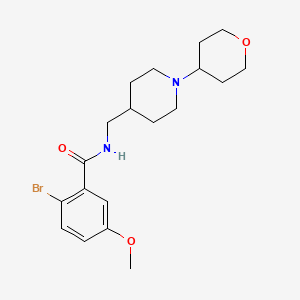 2-bromo-5-methoxy-N-((1-(tetrahydro-2H-pyran-4-yl)piperidin-4-yl)methyl)benzamide