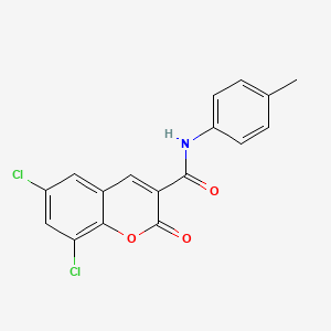 molecular formula C17H11Cl2NO3 B2658515 6,8-二氯-N-(4-甲苯基)-2-氧代色满-3-甲酰胺 CAS No. 300706-70-1