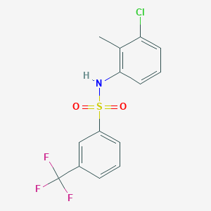 molecular formula C14H11ClF3NO2S B265852 N-(3-chloro-2-methylphenyl)-3-(trifluoromethyl)benzenesulfonamide 