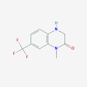 molecular formula C10H9F3N2O B2658523 1-Methyl-7-(trifluoromethyl)-1,2,3,4-tetrahydroquinoxalin-2-one CAS No. 1783769-47-0