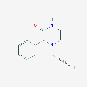 molecular formula C14H16N2O B2658525 3-(2-Methylphenyl)-4-(prop-2-yn-1-yl)piperazin-2-one CAS No. 1796916-95-4