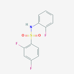 molecular formula C12H8F3NO2S B265853 2,4-difluoro-N-(2-fluorophenyl)benzenesulfonamide 