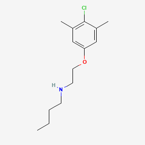 molecular formula C14H22ClNO B2658530 N-[2-(4-氯-3,5-二甲基苯氧基)乙基]-1-丁胺 CAS No. 420100-52-3