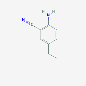 molecular formula C10H12N2 B2658531 2-Amino-5-propylbenzonitrile CAS No. 1422021-93-9