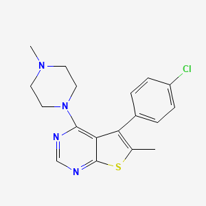 5-(4-Chlorophenyl)-6-methyl-4-(4-methylpiperazin-1-yl)thieno[2,3-d]pyrimidine