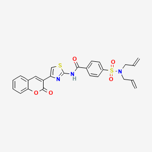 molecular formula C25H21N3O5S2 B2658534 4-(N,N-diallylsulfamoyl)-N-(4-(2-oxo-2H-chromen-3-yl)thiazol-2-yl)benzamide CAS No. 394227-89-5