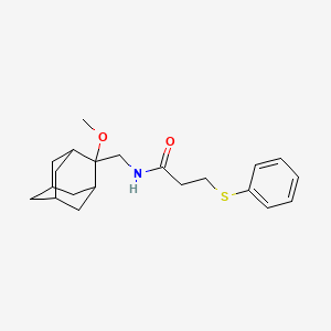 molecular formula C21H29NO2S B2658541 N-[(2-甲氧基金刚烷-2-基)甲基]-3-(苯硫基)丙酰胺 CAS No. 1797025-64-9