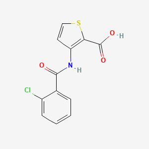 molecular formula C12H8ClNO3S B2658544 3-[(2-chlorobenzoyl)amino]thiophene-2-carboxylic Acid CAS No. 439111-81-6