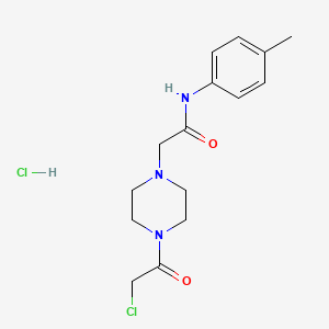 2-[4-(2-chloroacetyl)piperazin-1-yl]-N-(4-methylphenyl)acetamide hydrochloride