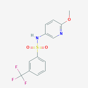 molecular formula C13H11F3N2O3S B265855 N-(6-methoxy-3-pyridinyl)-3-(trifluoromethyl)benzenesulfonamide 