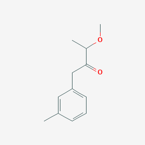 molecular formula C12H16O2 B2658552 3-Methoxy-1-(3-methylphenyl)butan-2-one CAS No. 1513667-04-3