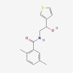 molecular formula C15H17NO2S B2658560 N-(2-hydroxy-2-(thiophen-3-yl)ethyl)-2,5-dimethylbenzamide CAS No. 1251708-49-2