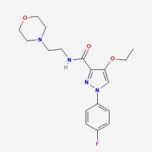 molecular formula C18H23FN4O3 B2658569 4-乙氧基-1-(4-氟苯基)-N-(2-吗啉基乙基)-1H-吡唑-3-甲酰胺 CAS No. 1173078-76-6