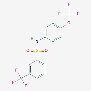 molecular formula C14H9F6NO3S B265857 N-[4-(trifluoromethoxy)phenyl]-3-(trifluoromethyl)benzenesulfonamide 