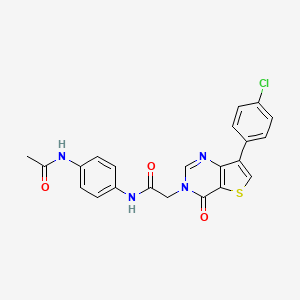 2-[7-(4-chlorophenyl)-4-oxo-3H,4H-thieno[3,2-d]pyrimidin-3-yl]-N-(4-acetamidophenyl)acetamide