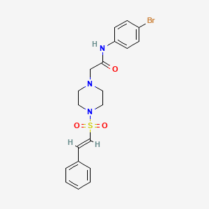 molecular formula C20H22BrN3O3S B2658589 N-(4-bromophenyl)-2-[4-[(E)-2-phenylethenyl]sulfonylpiperazin-1-yl]acetamide CAS No. 1002272-16-3