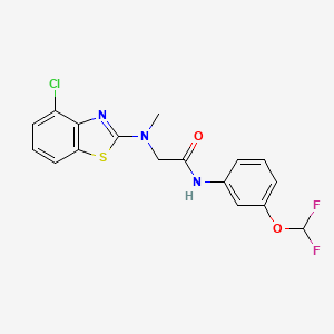 2-((4-chlorobenzo[d]thiazol-2-yl)(methyl)amino)-N-(3-(difluoromethoxy)phenyl)acetamide