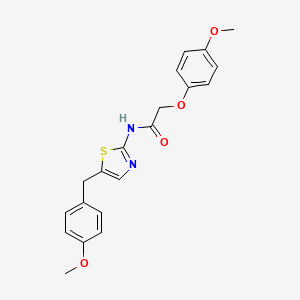 molecular formula C20H20N2O4S B2658623 N-[5-(4-methoxybenzyl)-1,3-thiazol-2-yl]-2-(4-methoxyphenoxy)acetamide CAS No. 450361-45-2