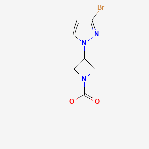 molecular formula C11H16BrN3O2 B2658627 1-(1-Boc-3-azetidinyl)-3-bromopyrazole CAS No. 2567496-22-2