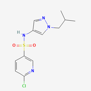 6-Chloro-N-[1-(2-methylpropyl)pyrazol-4-YL]pyridine-3-sulfonamide