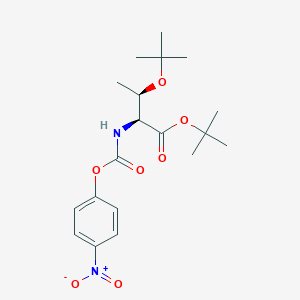 molecular formula C19H28N2O7 B2658631 (2S,3R)-tert-butyl3-(tert-butoxy)-2-(((4-nitrophenoxy)carbonyl)amino)butanoate CAS No. 1202237-10-2