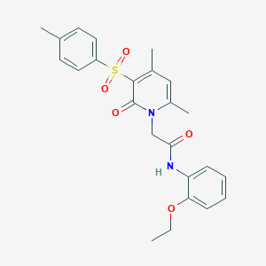 molecular formula C24H26N2O5S B2658644 2-(4,6-二甲基-2-氧代-3-甲苯磺酰吡啶-1(2H)-基)-N-(2-乙氧基苯基)乙酰胺 CAS No. 1190022-89-9
